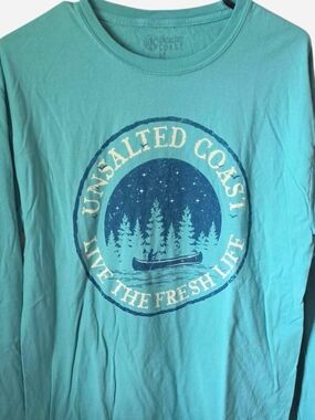 Men’s Long Sleeve Tee — Aqua